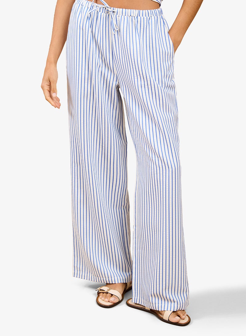 Little Mistress Blue Stripe Trouser - Image 1